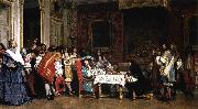 Jean Leon Gerome Louis XIV and Moliere oil painting